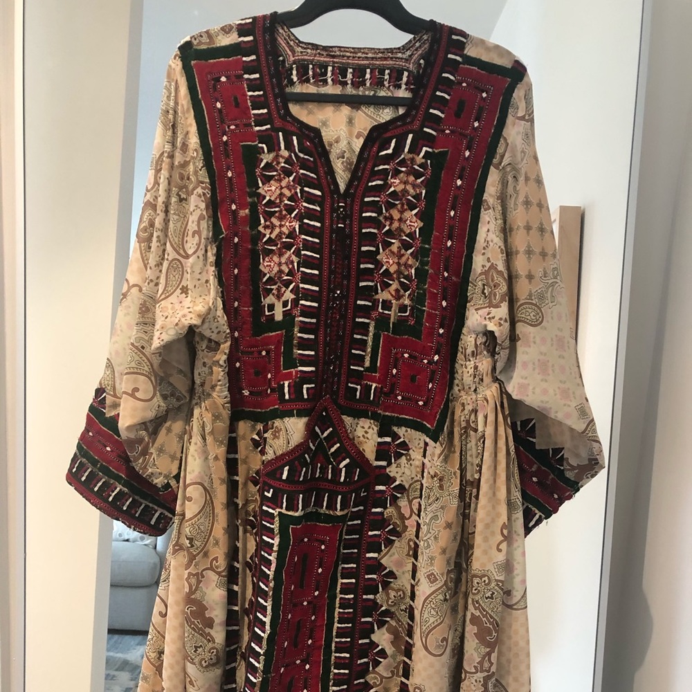 Vintage Georgette Print Dress from India
